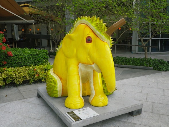 Uno de los muchos elefantes que decoran Singapur