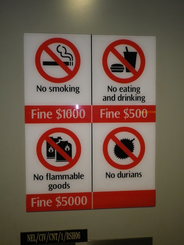 Prohibiciones en Singapur