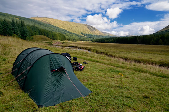Wild camping en tierras escocesas