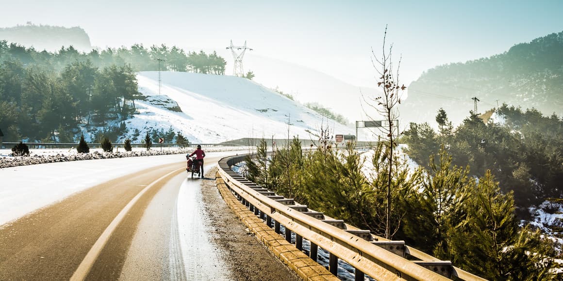 Cicloturismo en invierno en Turquía