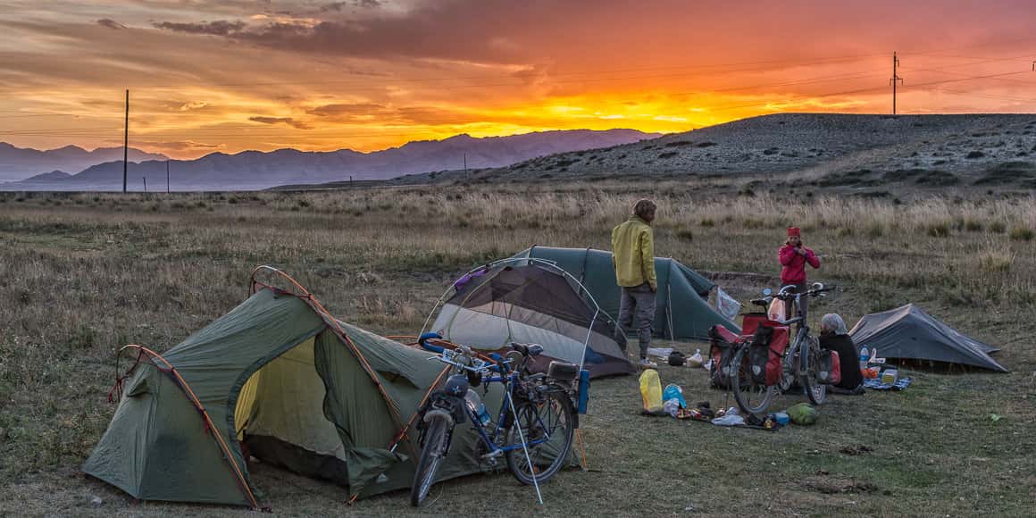 Cicloturismo y acampada