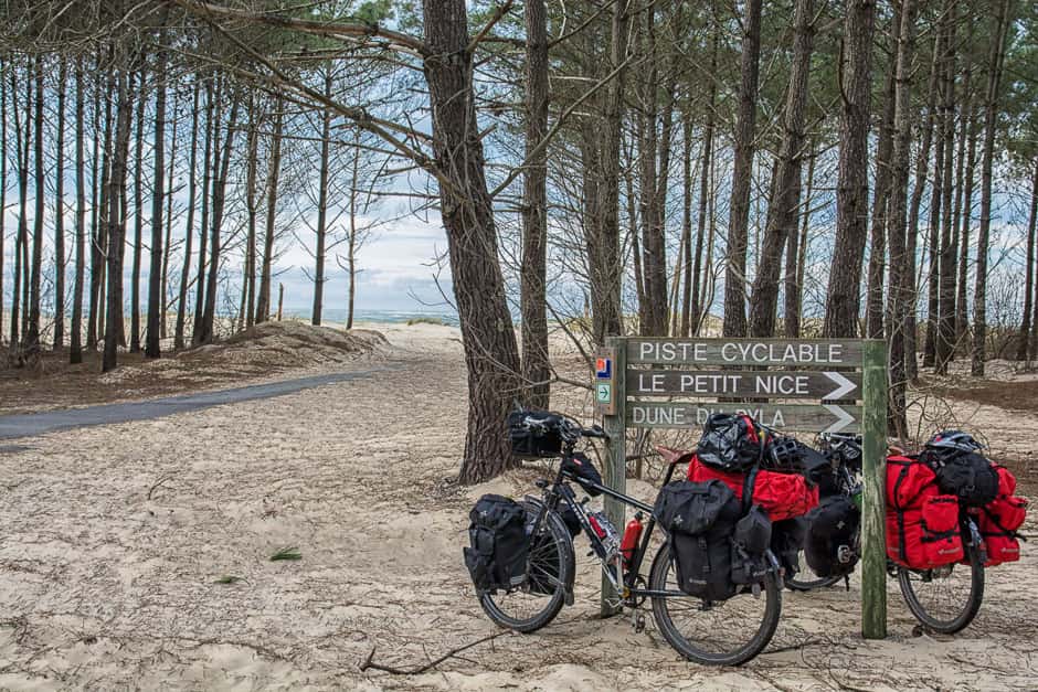 Las dunas francesas en bicicleta, en las Landas