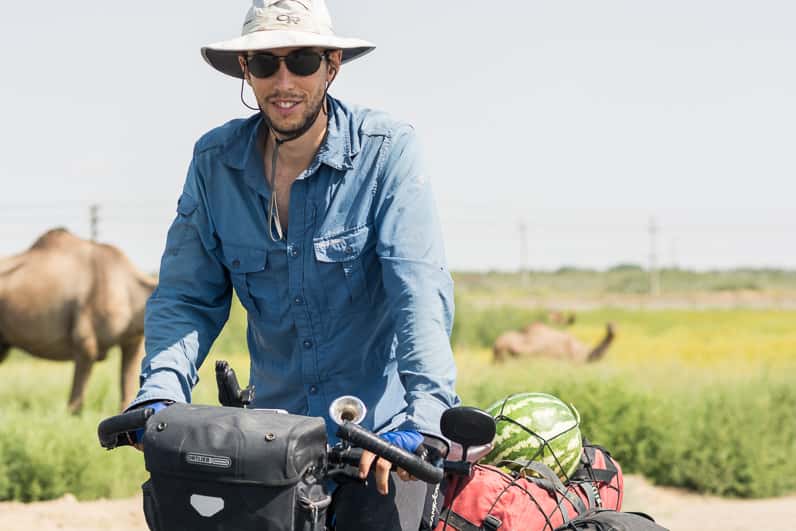 Pablo, viajero en bicicleta
