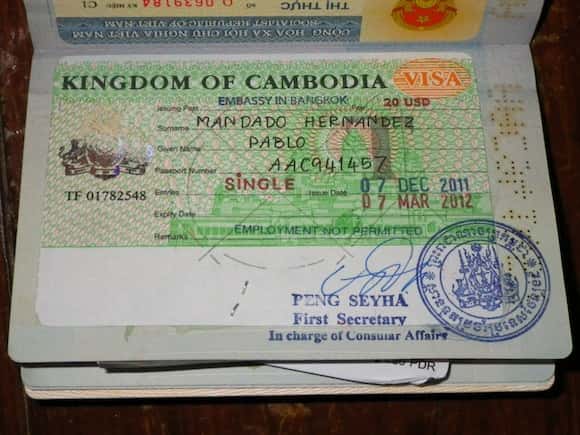Visa para Camboya